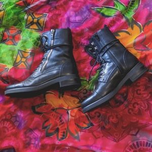 Marc Fisher Ullesa leather combat boots size 7